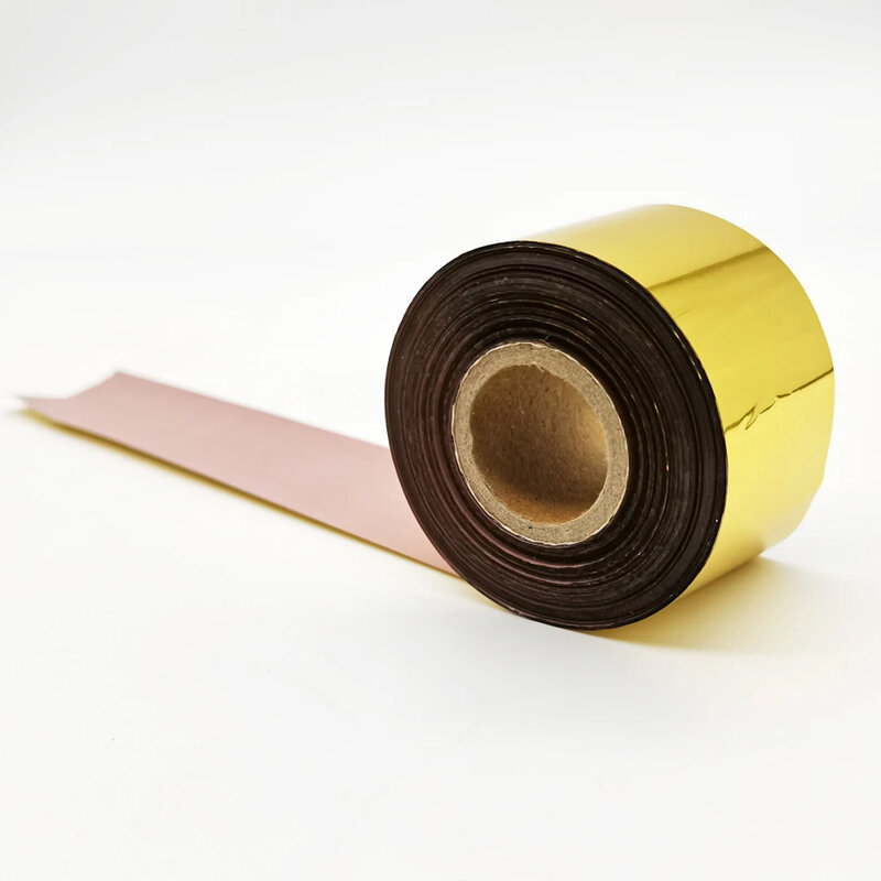 Papel de aluminio dorado para estampado en caliente, pluma de PU de 4cm y 8cm con bloqueo de oro, plata, negro, artesanía de cuero
