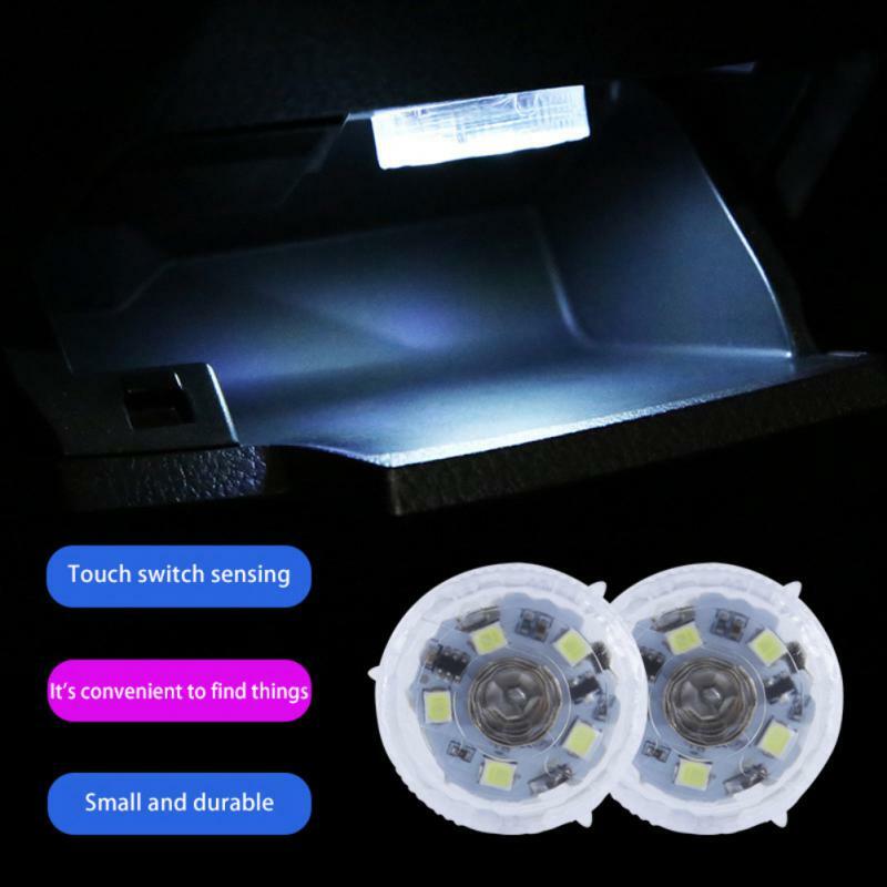 Universal Car Mini Led Touch Switch Light Auto Portable Night Lamp Car Reading Interior Light Roof Bulbs Included Battery