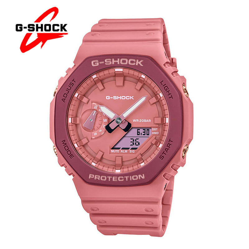 G-SHOCK GA-2100 Watches for Women Fashion Casual Multi-functional Outdoor Sports Shock-proof LED Dial Dual Display Quartz Watch