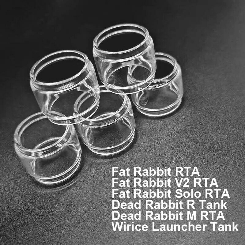 5 Stück Bubble Glass Tank für fette Kaninchen rta fette Kaninchen v2 rta Solo Wirice Launcher Tank tote Kaninchen r/m rta Glasbehälter Tank