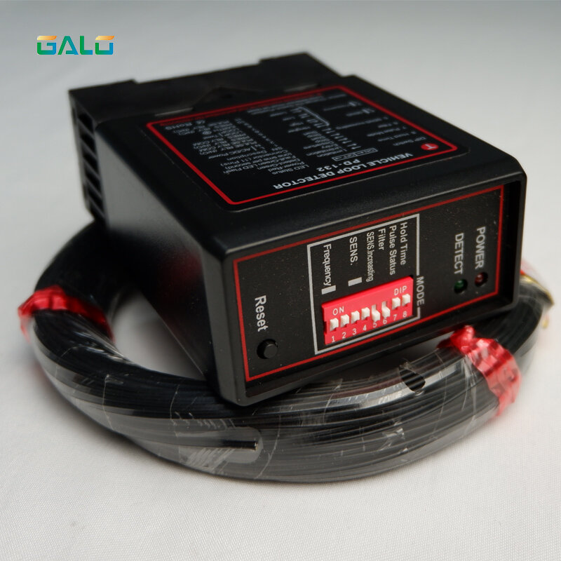 Detector inductivo de bucle único para vehículo, sensor de bucle para acceso de vehículo, cable de bucle de 50m y 0,75mm, PD132