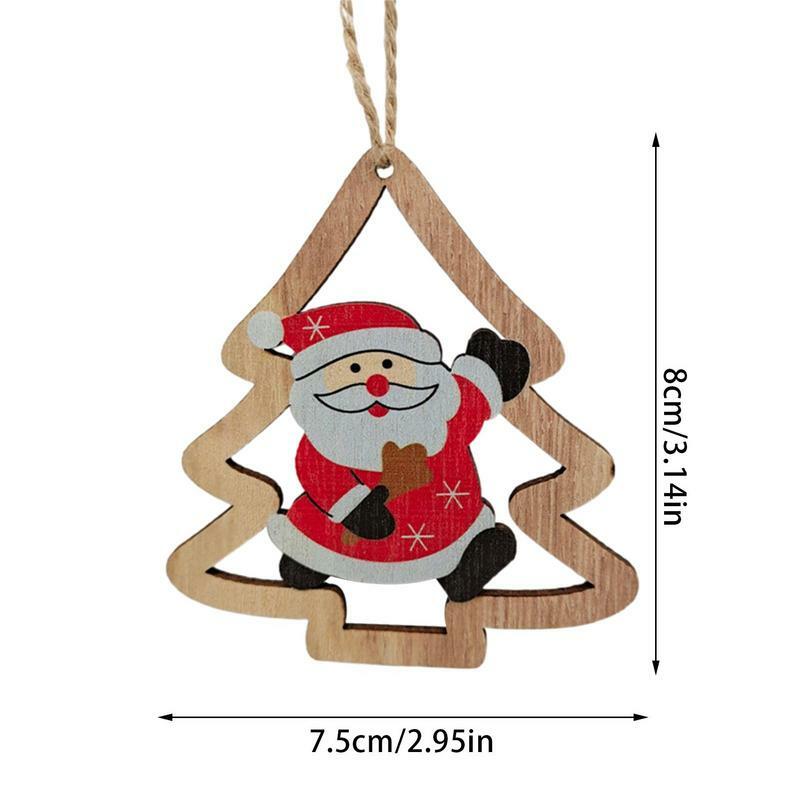 Ornamenti da tavola natalizi in legno reggicalze ornamenti da tavola natalizi in legno segno in legno per la decorazione domestica Snowmen Table Sign