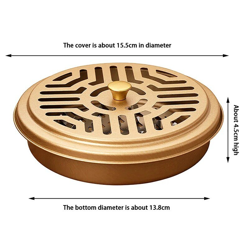 Simple Mosquito Coil Holder With Lid Living Room Bedroom Anti-fire Incense Burner Sandalwood Box Ash Tray Mosquito Coil Tray