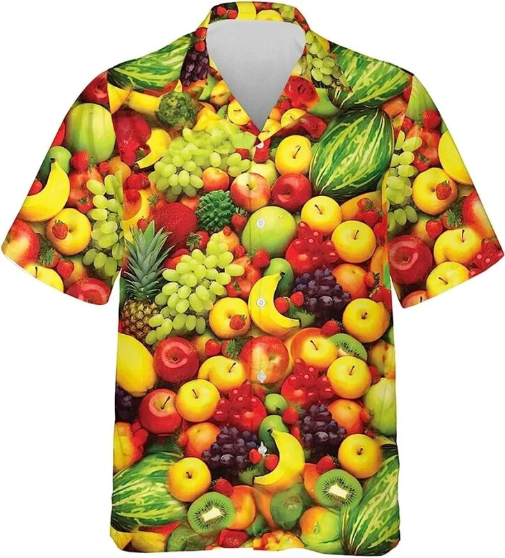 Grappig Patroon 3d Bedrukt Strand Shirt Dier Shirts Voor Mannen Kleding Harajuku Mode Vrouwen Korte Mouw Kawaii Blouses Y 2K Tops