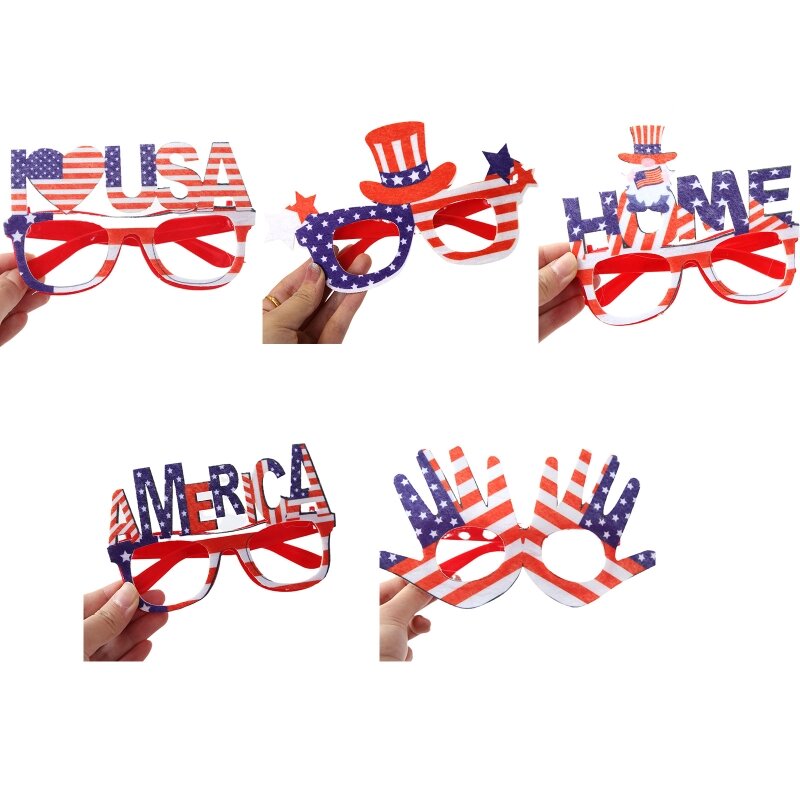 Bandeira americana óculos 4th de julho óculos festa adulto patriótico óculos de festa foto estande adereços dia nacional americano dropship