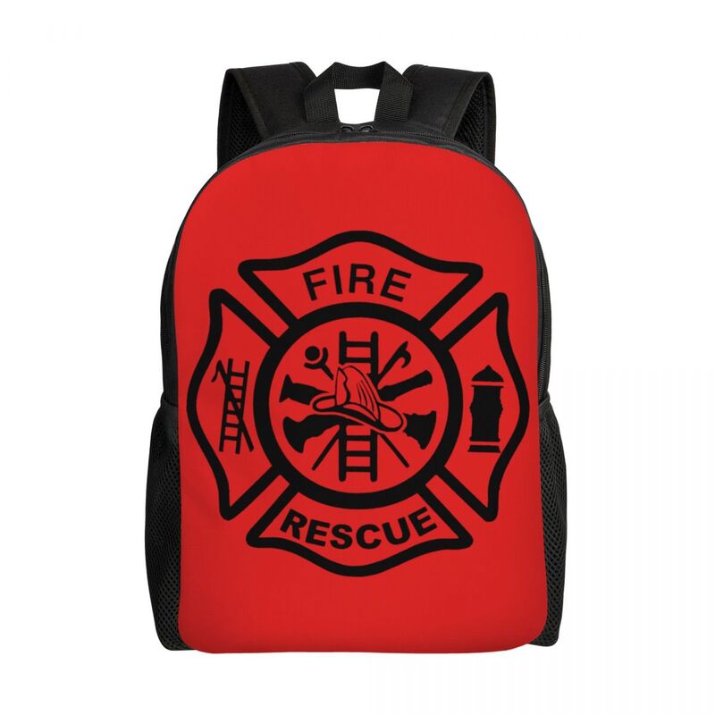 Sac à dos pompier Fire Rescue pour hommes et femmes, sacs à livres College étanches School imprimés, annulés et épaissis, sangles initiées