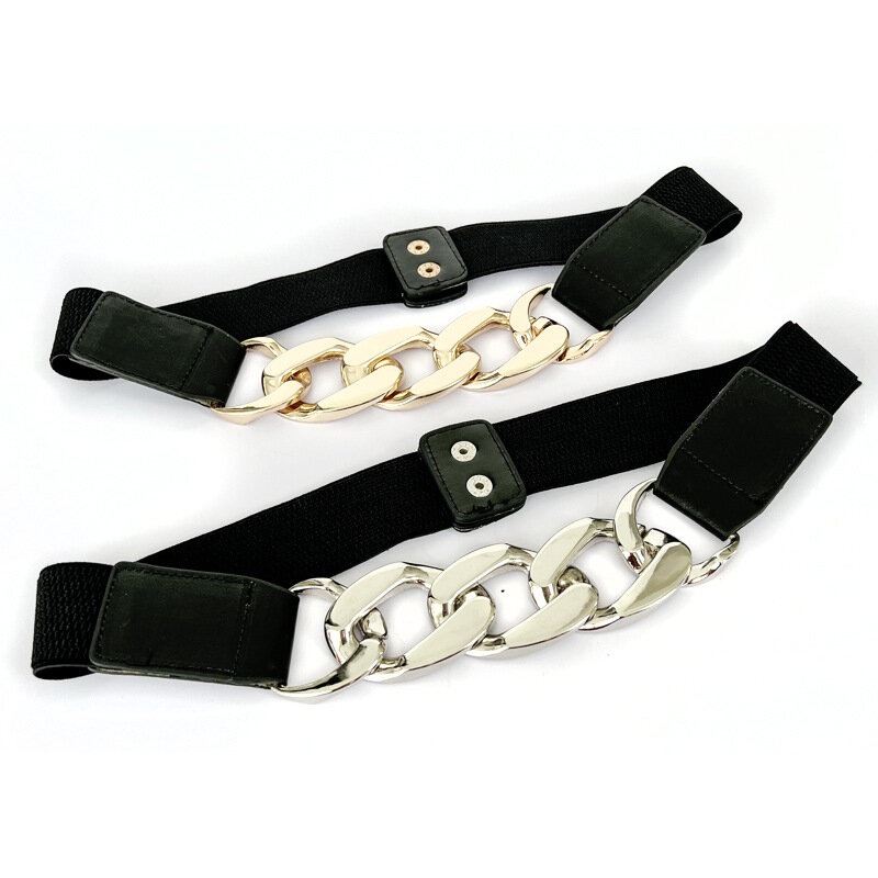 Cintura a catena spessa design femminile abito da strada retrò cappotto elastico elastico in vita sigillo