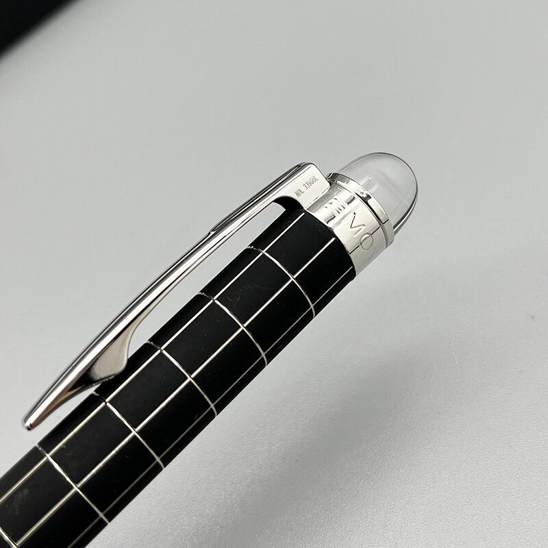 Luxury MB Mechanical Pencil Black Checkered Office School Stationery With Serial Number And Refill