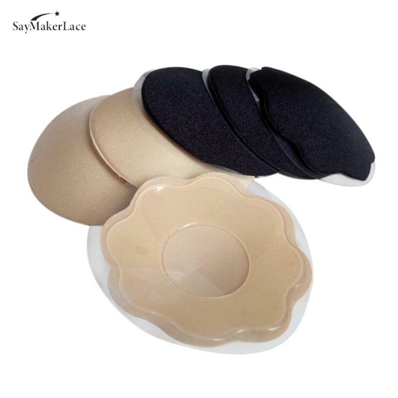 Pegatinas de silicona para cubrir el pezón, almohadillas invisibles para sujetador, Push Up, accesorios para sujetador, 1 par