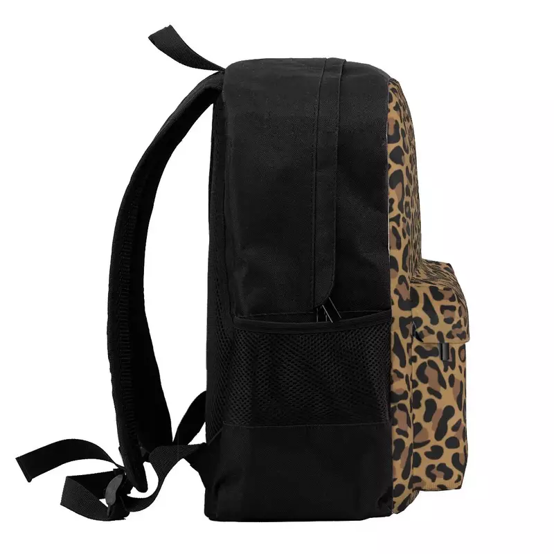 Sac à dos motif léopard Bergame quelque part, sacs à dos de l'université de la mode animale, sacs de lycée design pour garçons et filles, sac à dos décontracté