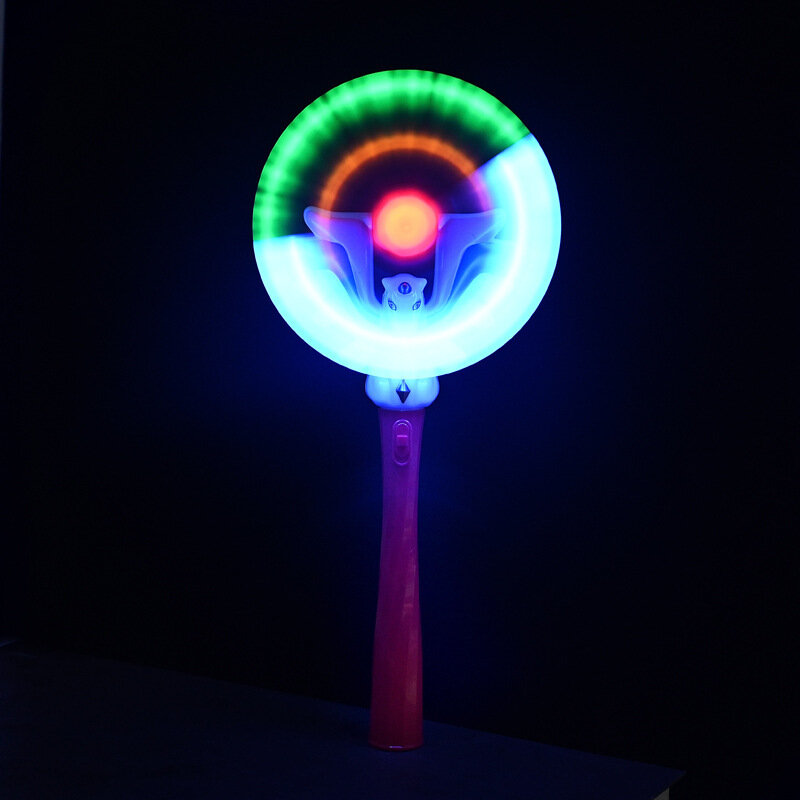 طاحونة كهربائية دوارة يونيكورن مع أضواء وموسيقى ، عصا سحرية يدوية الباعثة للضوء ، ألعاب ملونة للأطفال
