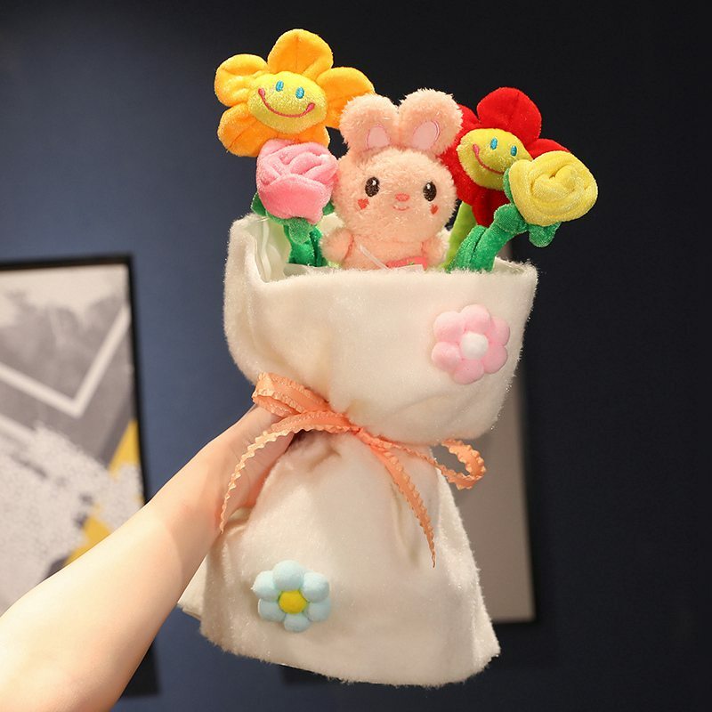 Coelho dos desenhos animados urso de pelúcia brinquedo criativo flor graduação buquê decoração para casa dia dos namorados natal presente de formatura