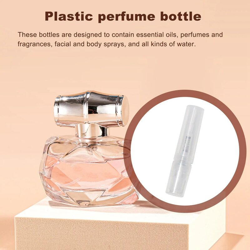 Mini Transparent 2 ML Spray Plastic Bottle Spray Perfume Empty Sample Bottle Suitable for Travel Party 60Pcs