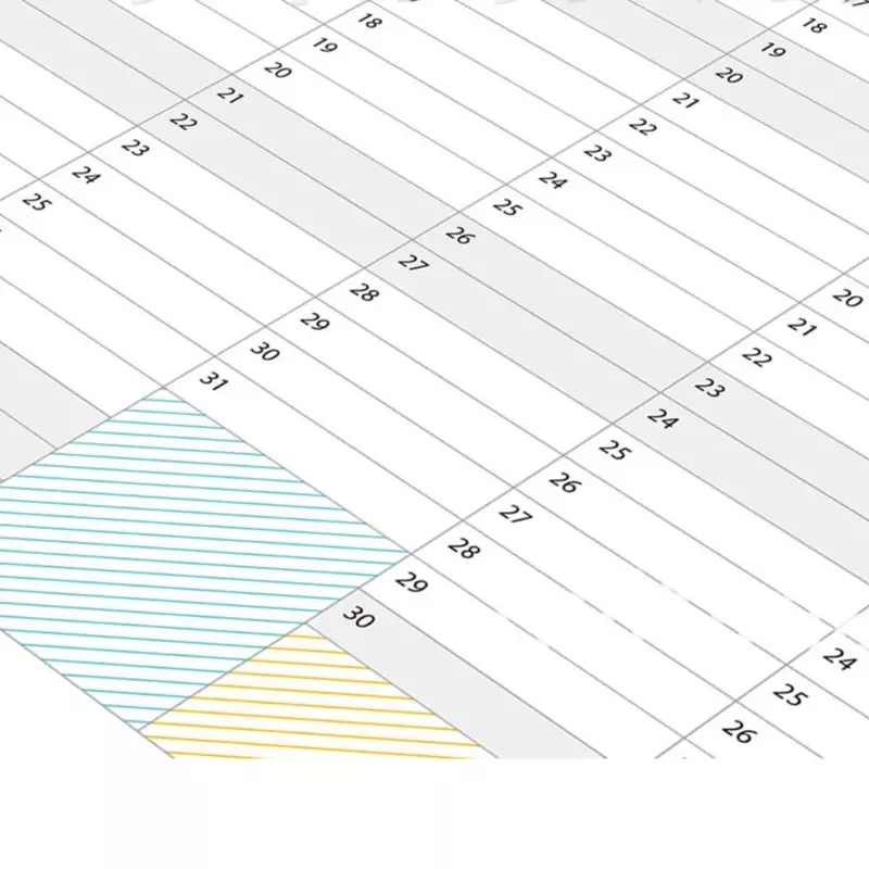 壁掛けプランナーフルイヤーカレンダー、年間、2022、50x30cm、1、2024- 12ホームオフィスオーガナイザープランナー、2024