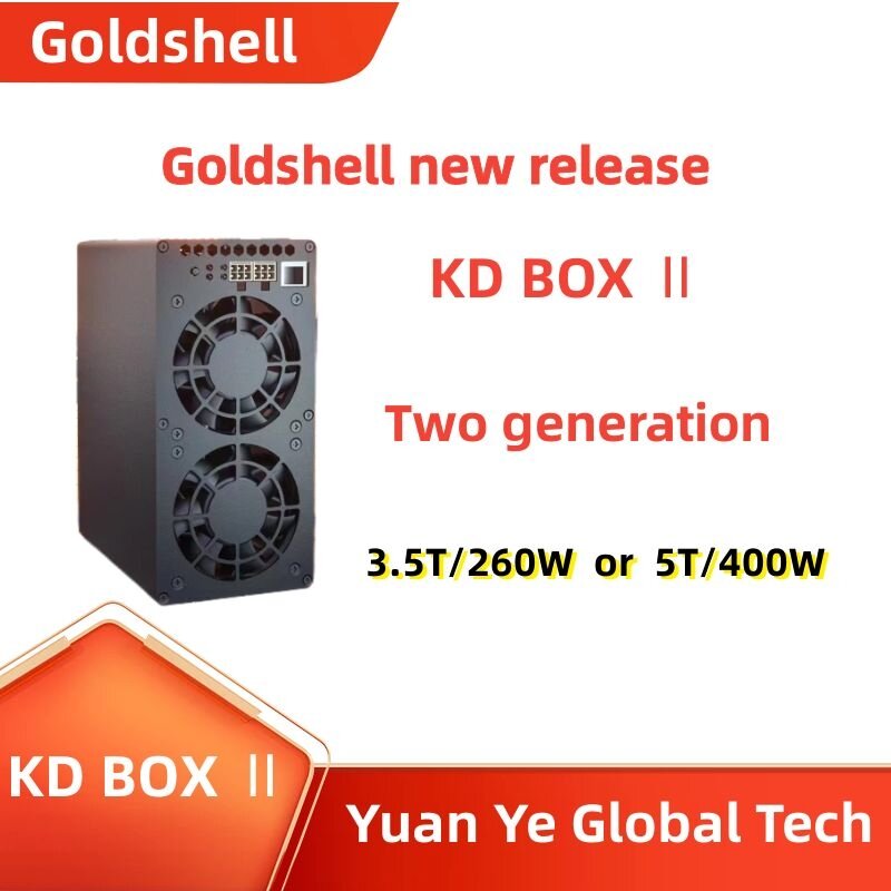 Nowy Goldshell KD BOX II 5.0T Hashrate KDA Miner KD BOX 2 cicha sieć goldshell kadena miner ulepszony kd box pro