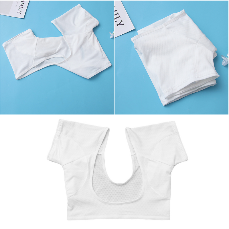 Camisetas de manga corta para mujer y niña, blusas para las axilas, chalecos protectores para el sudor