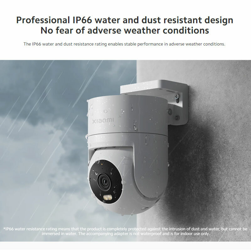 Global Version Xiaomi Outdoor Camera CW300 AI Human Tracking 4MP Smart full-color Night Vision IP66 Water and Dust Resistant