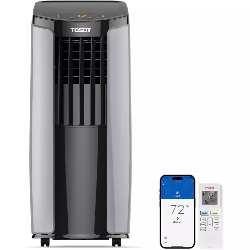 Portable Air Conditioner, Smart Wifi Control, AC Unit with Dehumidifier, Fan, Window Kit for Easy Installation, Up to 300 Sq.Ft