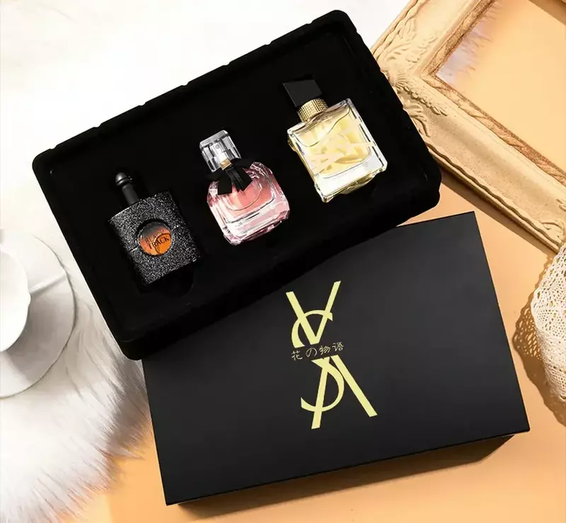 Juego de tres piezas de Perfume Unisex, caja de regalo Original de alta calidad, desodorante con aroma de aceite esencial