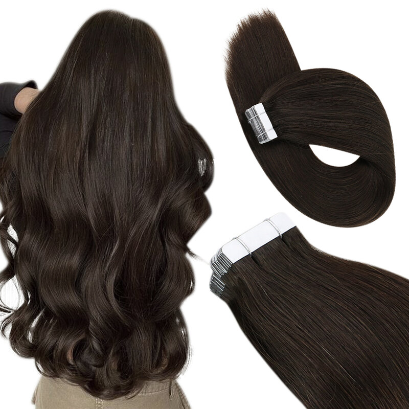 Ugeat-女性のための自然な髪のエクステンダー,長いトーシュの人間の髪の毛,サイズ26〜28インチ,20/40p