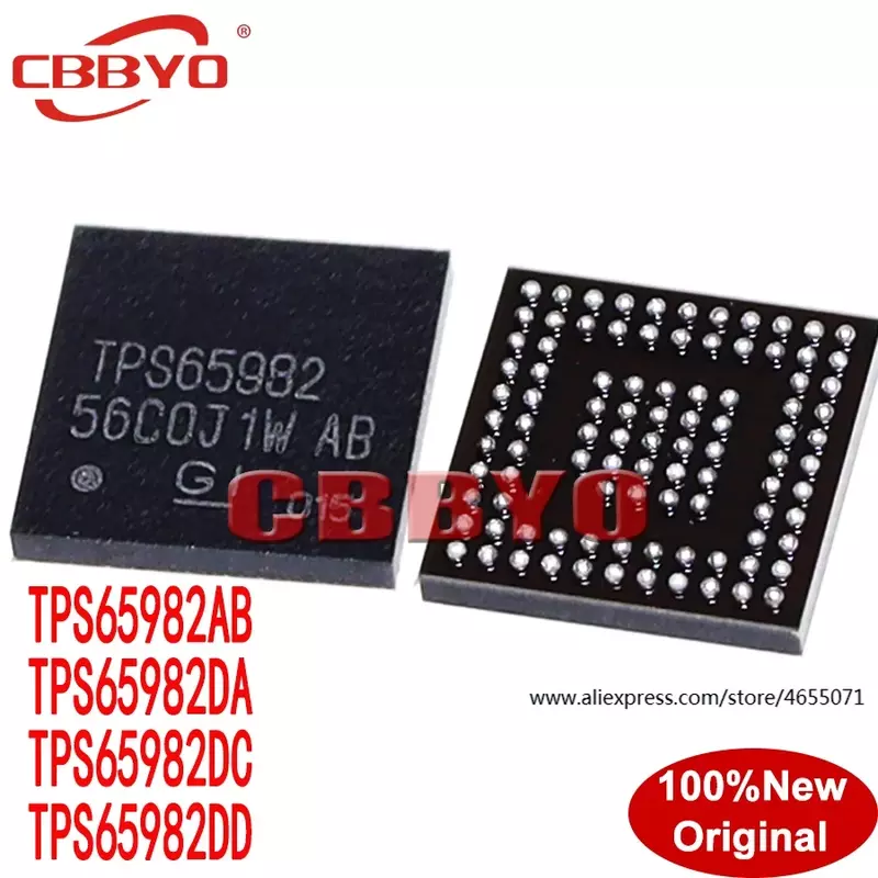 100% BGA 칩셋, TPS65982AB, TPS65982DA, TPS65982DC, TPS65982DD, TPS65982ABZQZR, TPS65982DC, 신제품