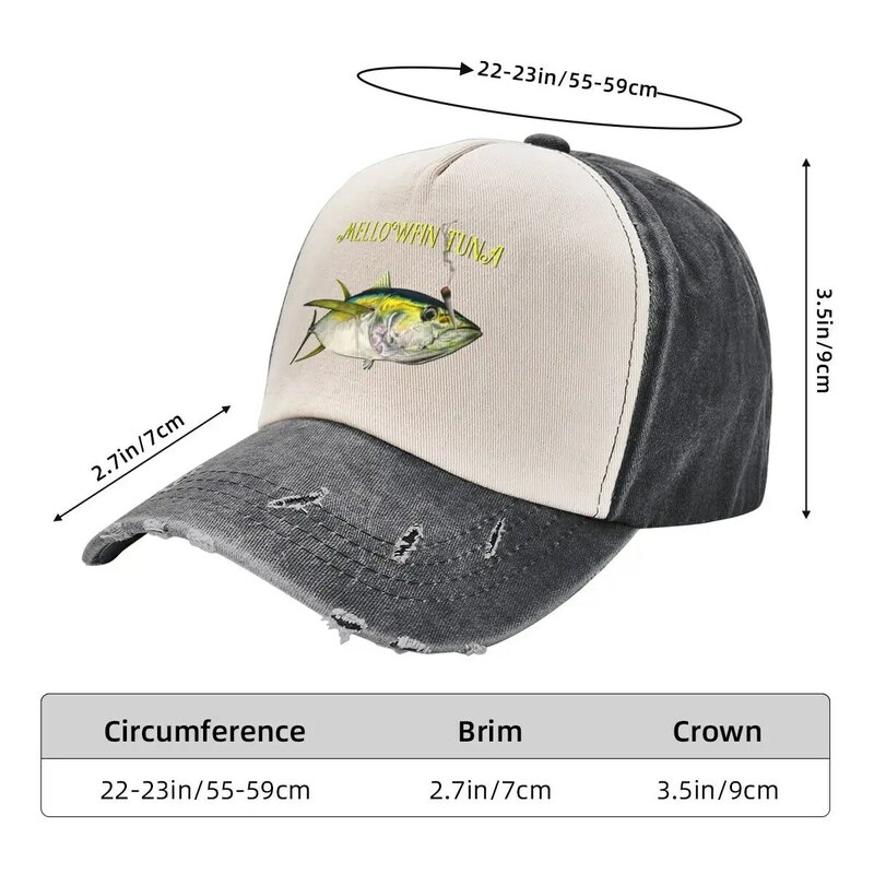 Mellowfin Tuna Baseball Cap Trucker Hat Golf Hat New In Hat Golf Cap Elegant Women's Hats Men's