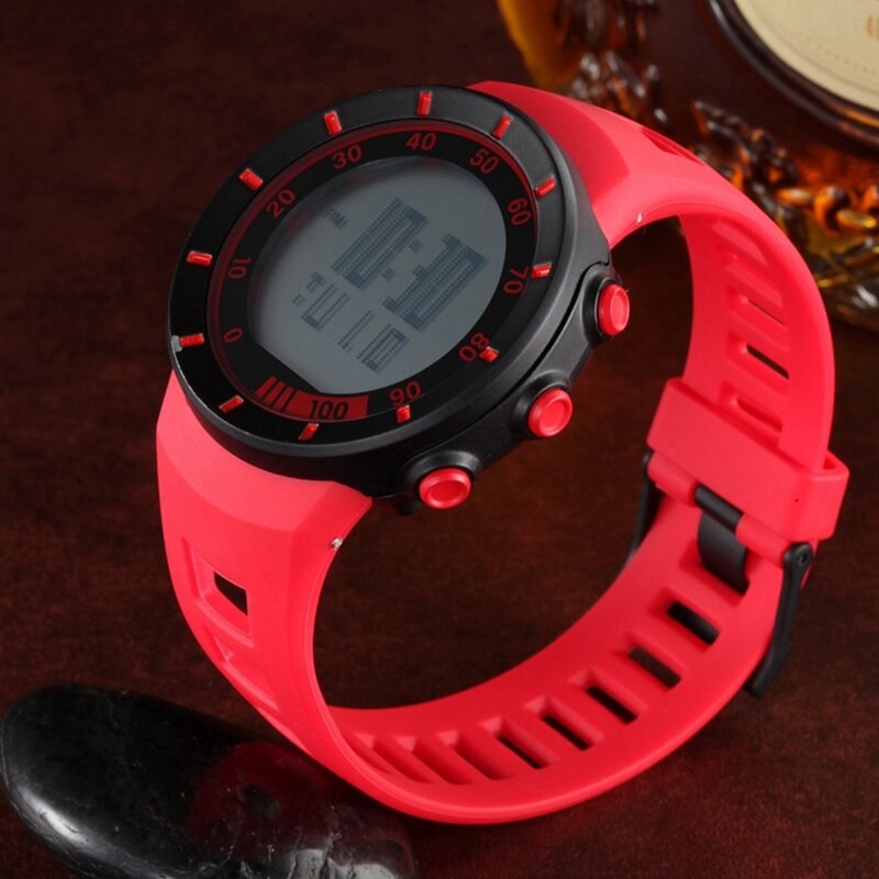 OHSEN-새로운 남성 여성 야외 스포츠 디지털 시계, 50M 방수 블랙 화이트 실리콘 커플 손목 시계 선물