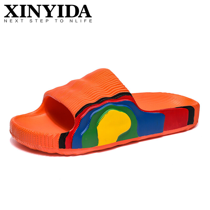 YZY – sandales de plage légères et respirantes pour hommes et femmes, nouvelles arrivées d'été, sandales arc-en-ciel, grandes tailles 34-46