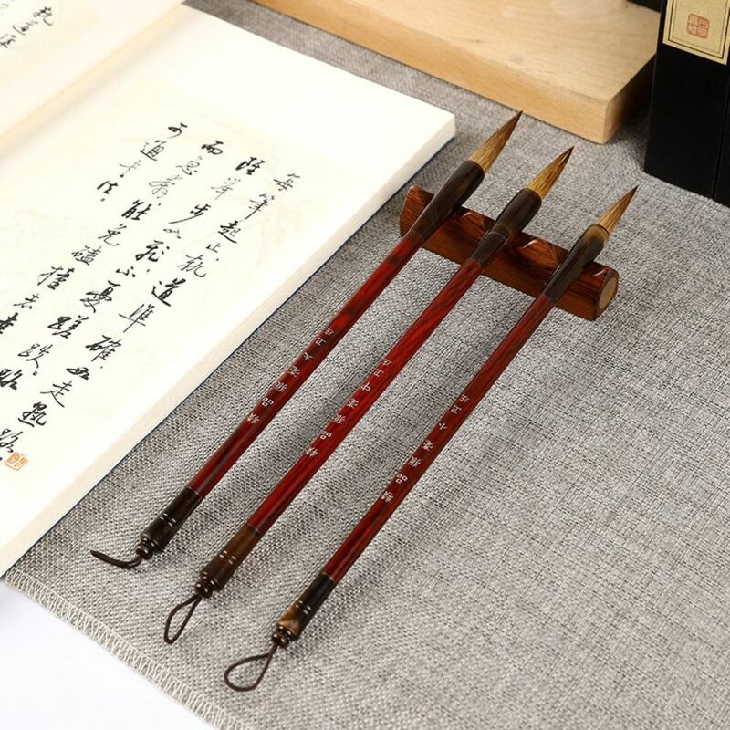 Olio acquerello cinese calligrafia pennello pittura a olio lupo capelli arte pennello tubo di rame scritture pennello da scrittura