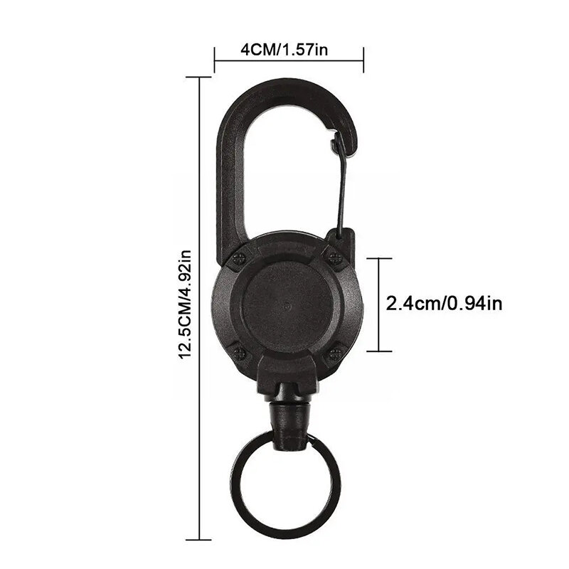 Nouveau câble métallique rétractable automatique extérieur Luya porte-clés tactique antivol porte-clés télescopique outil de crochet rétractable