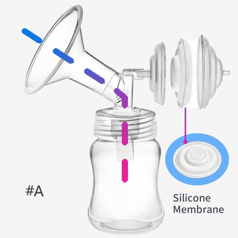 Accesorios para extractor de leche, membrana antireflujo, diafragma de silicona, válvulas de silicona, accesorios que previenen la contaminación para S2/9