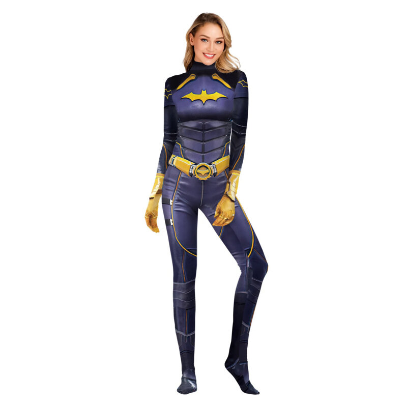 Ritter Held Nachthemd Cosplay Robin Kostüm Overall Batgirl Bodysuit Outfits Halloween Karneval Party Zentai Anzug