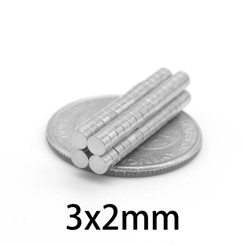 100/200/500/100 0/2000/5000PCS 3x2 Kleinere Disc Suche Magnet kleine Runde Magnete 3x2mm Neodym Permanent Magneten Starken 3*2mm