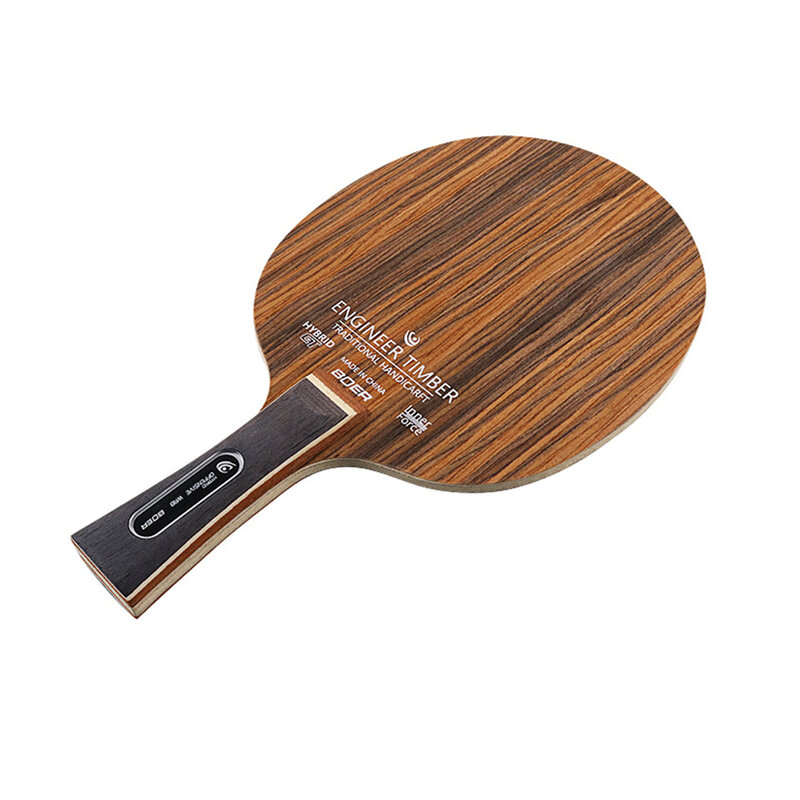 Raqueta de tenis de mesa, 5 capas, madera de ébano, paleta de pala de Pong Dalbergia, profesional, raqueta de manillar largo