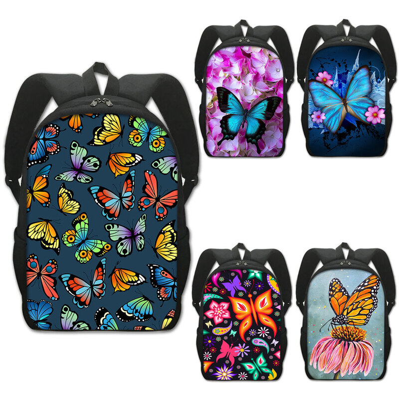 Beautiful Butterfly Backpack Women Casual Rucksack Fashion Travel Bags Children School Bags for Teenager Girls Daypack Bookbag
