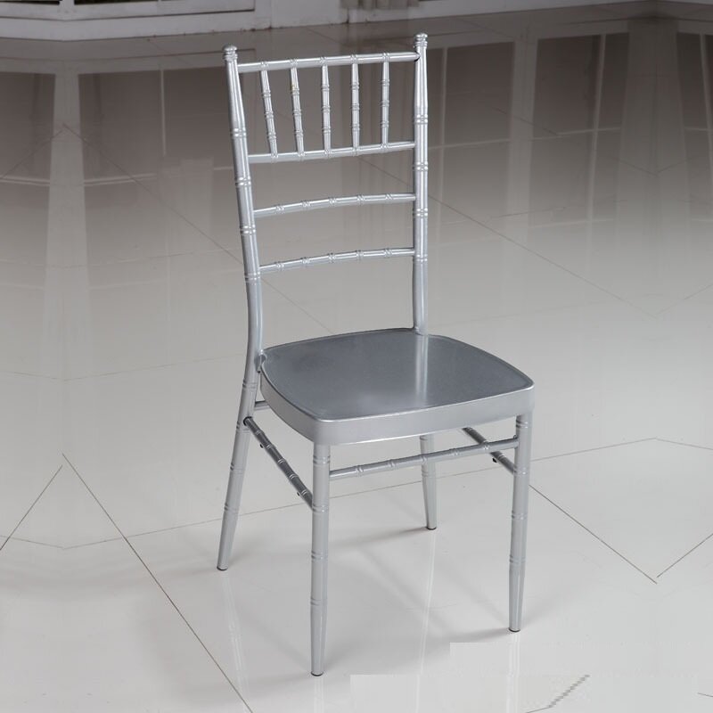 Свадебные мероприятия Прочный белый металлический стул Кьявари, оптовая торговля