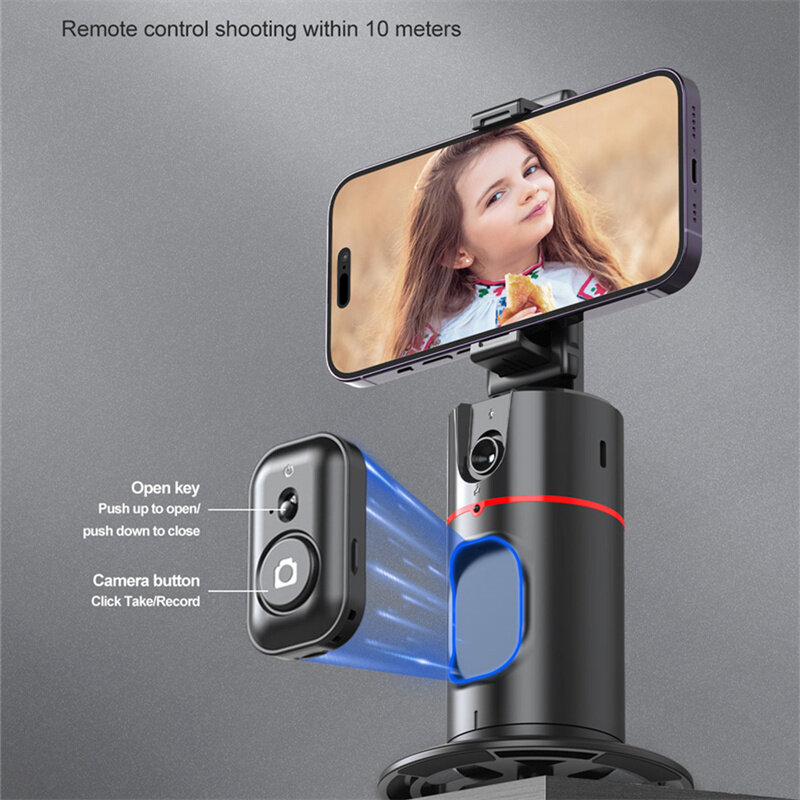 Fangtuosi 2024 Nieuwe 360 Rotatie Gimbal Stabilisator Selfie Stick Monopod Desktop Tracking Gimbal Ptz Voor Tiktok Smartphone Live