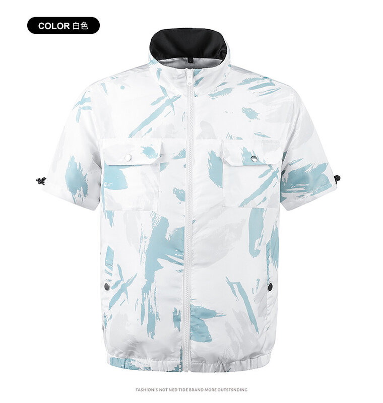 2024 Summer Ice Vest Men's  Air Conditioner Clothes Fan Vest Usb Charging Cooling Fishing Sleeveless Jacket Tactic Work Clothes