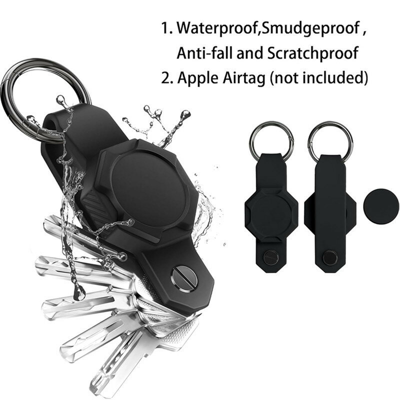 سلسلة مفاتيح السيارة السيليكا المقاومة للماء ، منظم المفاتيح ، حافظة Airtag من Apple لتعقب نظام تحديد المواقع الذكي