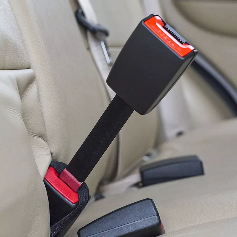 Hebilla Universal para cinturón de seguridad de coche, extensor de Clip de extensión de bloqueo, Kit de tapón de alarma de seguridad, accesorios de enchufe negro, 2 piezas, 25cm/9,84"
