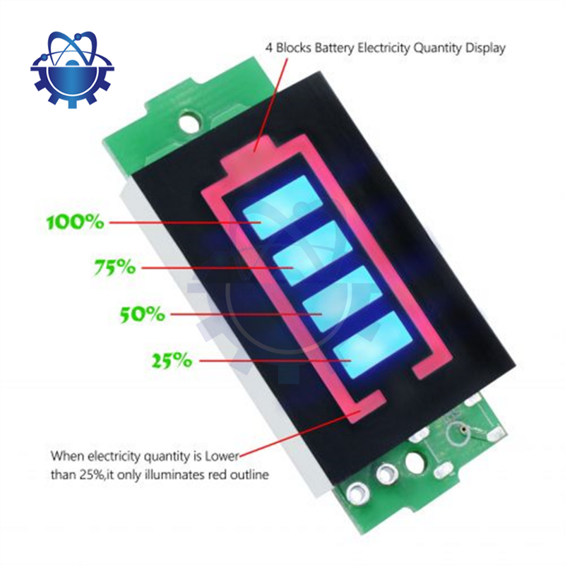 1S/2S/3S/4S/6S/7S Single 3.7V Lithium Battery Capacity Indicator Module Display Electric Vehicle Battery Power Tester Li-ion