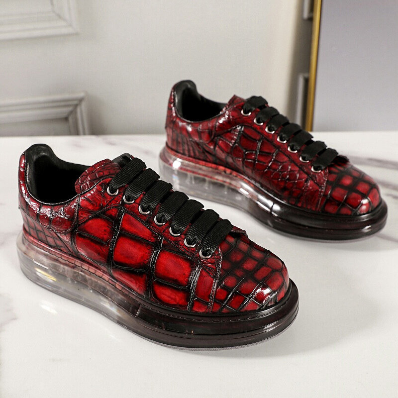 2023 new arrival crocodile belly skin causal shoes men,male Genuine leather