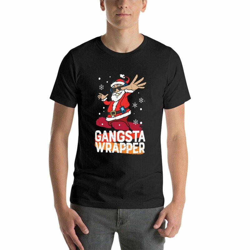 Camiseta de Gangsta Wrapper rapero para hombre, camisa divertida de Navidad para DJ, camisetas negras divertidas, nueva edición