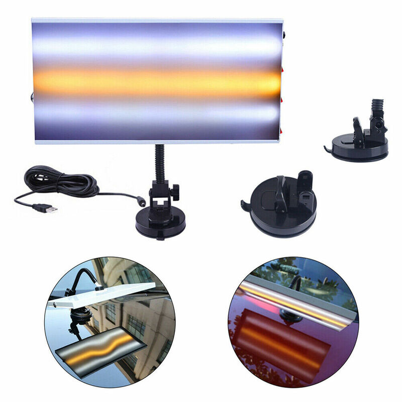 Reparación de abolladuras sin pintura, tablero de línea de eliminación de granizo, lámpara de carrocería automática, herramienta PDR, luz LED, 3 rayas, USB, 5V