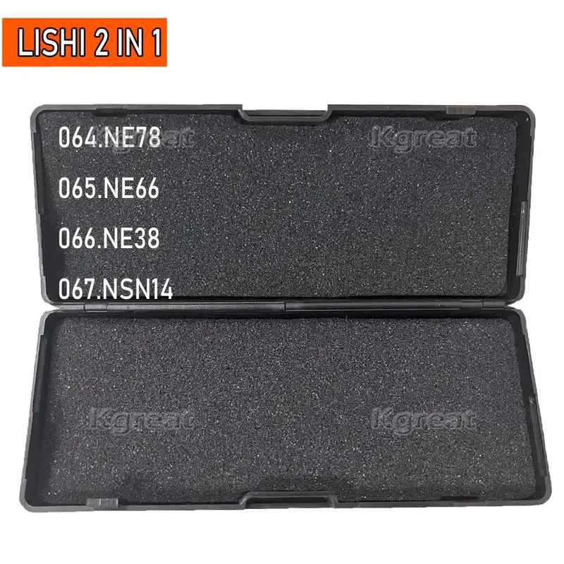 Lishi locksmithツール、2 in 1、kia3r、kw14、k9、ky14、maz24、lag3、mazda2014、mit8、mit11、mit9、ne71R、n72、n78、n66、n14、049-067