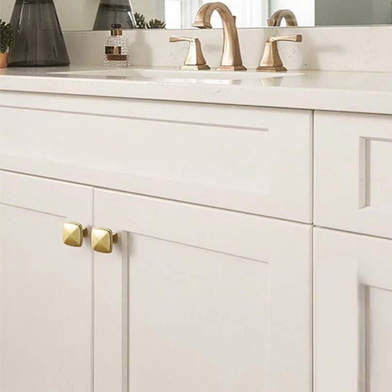 Manopole per armadietto maniglia per mobili moderna in lega di alluminio manopola quadrata moderna oro con viti per soggiorno in cucina
