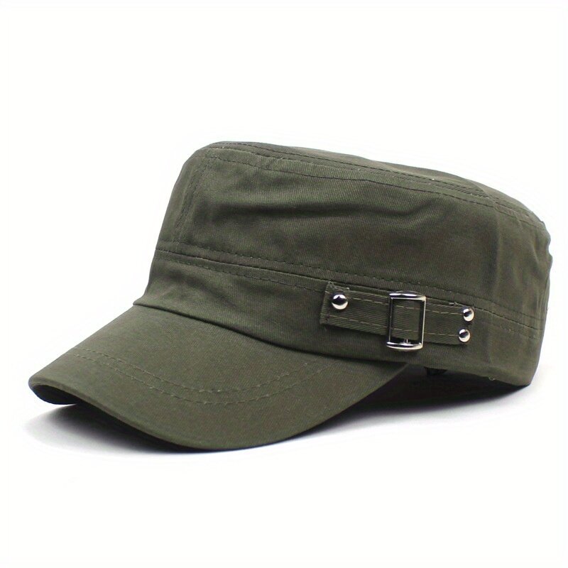 Jednokolorowa boczna klamra czapka z daszkiem czapka wojskowa regulowana czapki z daszkiem chroniąca przed słońcem dla kobiet i mężczyzn podróżujących sportowo
