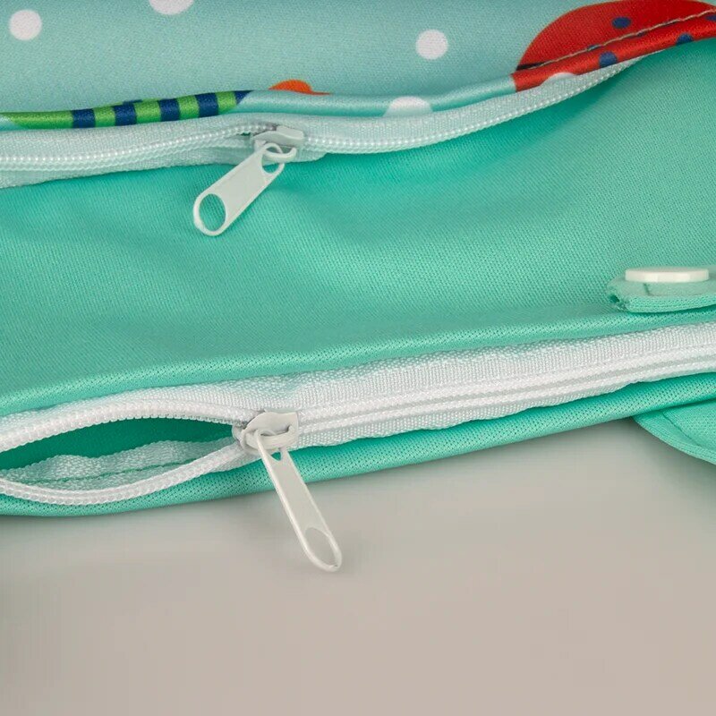 AIO-bolsas de pañales impermeables para bebé, 1 piezas, 25x30cm, cubo seco colgante húmedo para ropa sucia de tela con dos cremalleras, paquete de pañales