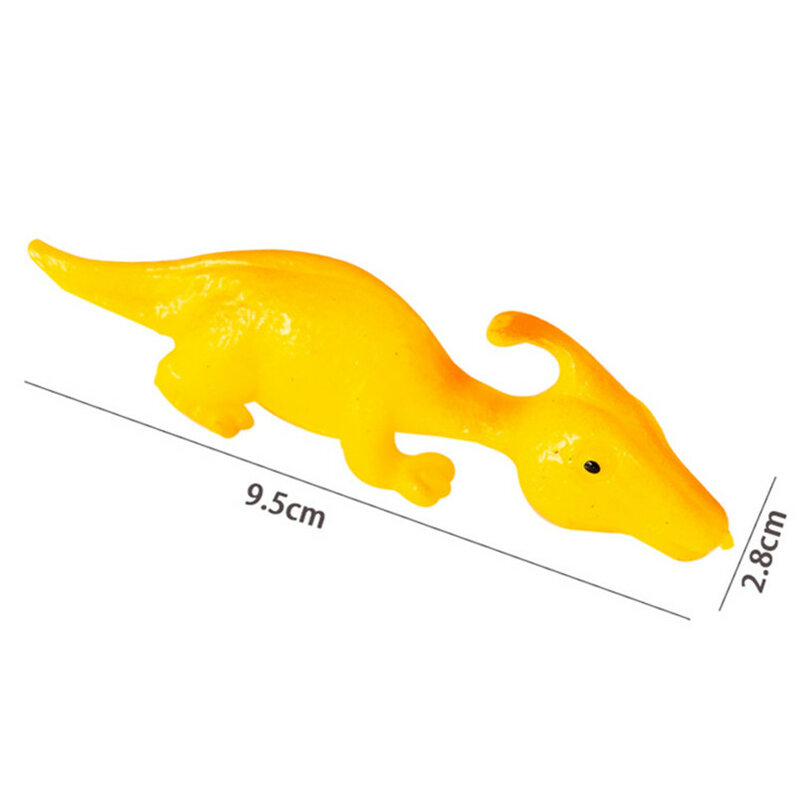 Novelty Sticky Catapulted  Ejection Dinosaur Toy Light Rubber Finger Prank Flying Fun Games Decompression Toy Birthday Gift