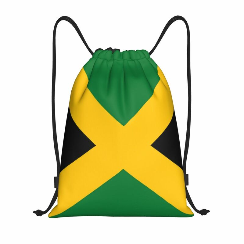 Mochila Jamaican Flag Drawstring, Sacos de Cordão, Leve, Patriotismo, Ginásio, Esportes, Sacos para Treinamento, Homens e Mulheres
